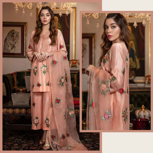 LUXURY SHAMOOZ EMBROIDERED 3-PCS